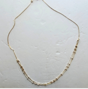 Women's Silver Look‎ Chain Small Dot Detail on 3 Chains Stamped 925 Y NWOT